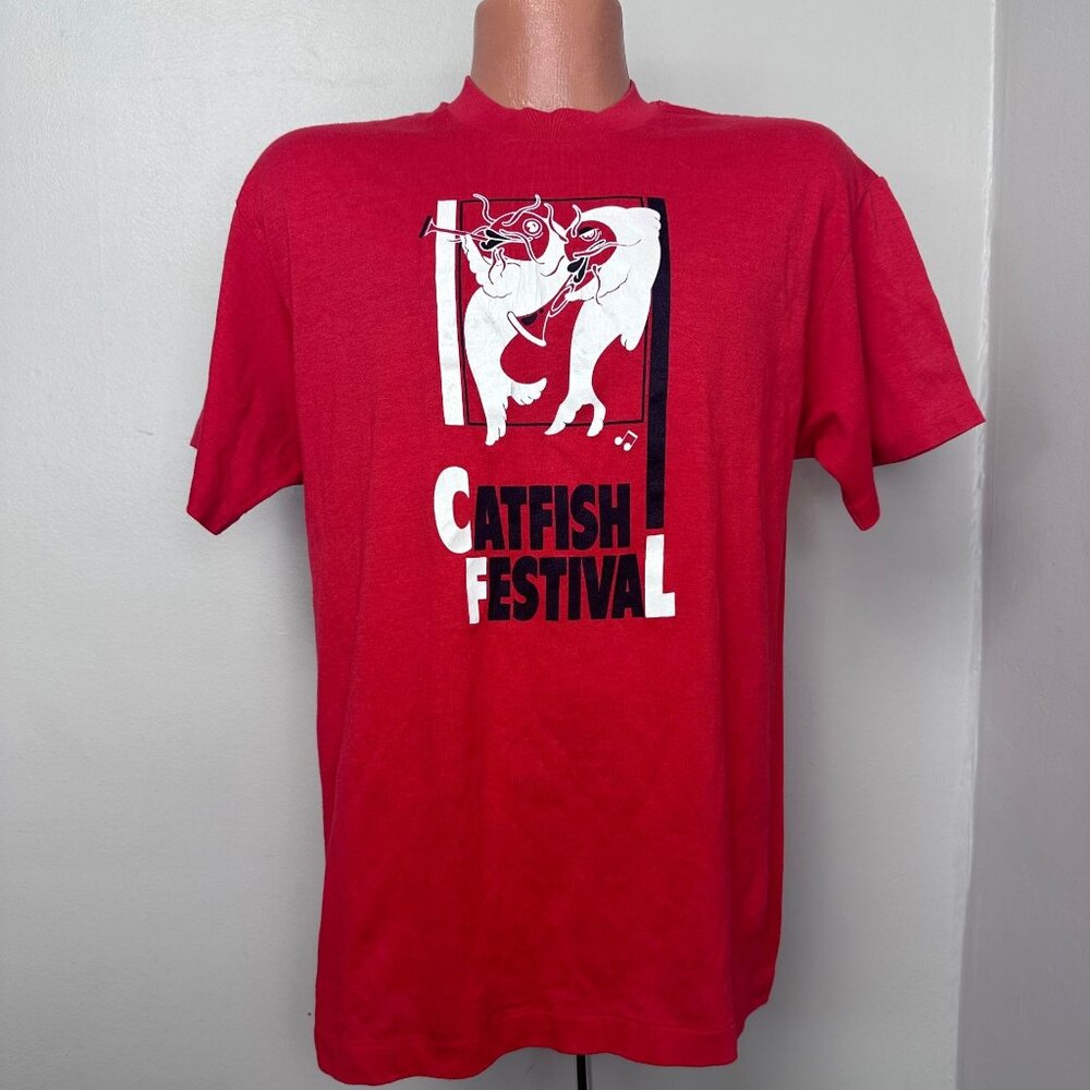 Vintage 1980s Memphis Catfish Festival T-Shirt, Selec-T Tee Jays Size M/L